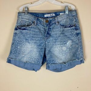 Code Bleu Denim Distressed Shorts